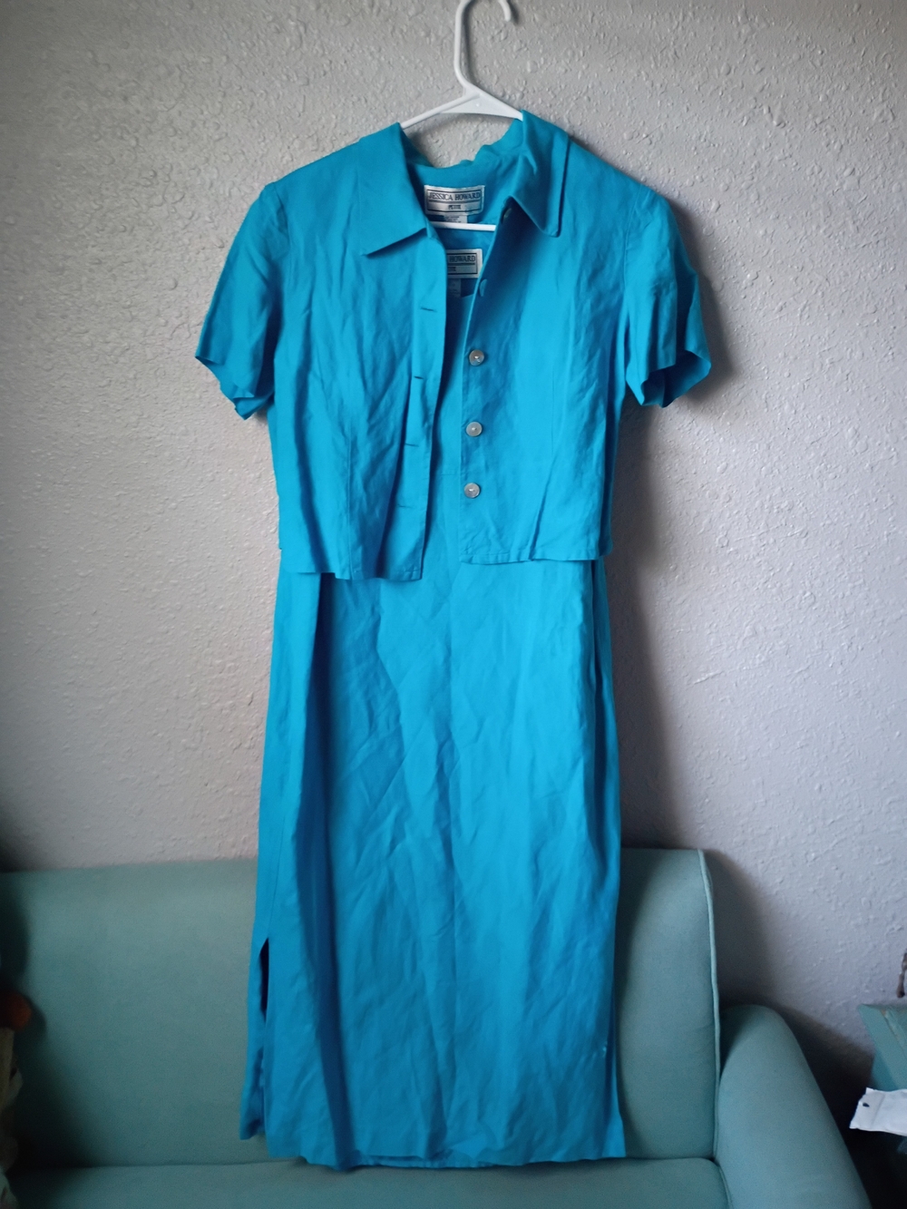 Jessica Howard Turquoise Two-Piece Maxi Dress